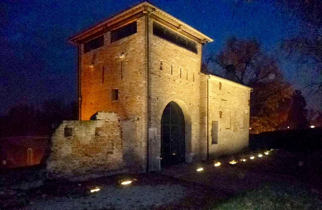 Historic Ferrara at night